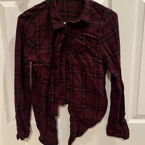 Plaid Button-Up Shirt